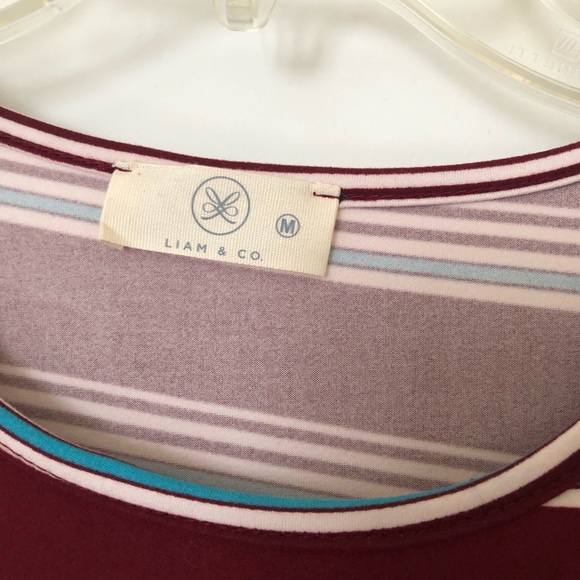 Long sleeve burgundy ruffle top - Picture 2 of 2